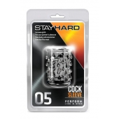 Прозрачная насадка с капельками STAY HARD COCK SLEEVE 05 CLEAR - Blush Novelties - в Екатеринбурге купить с доставкой