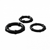 Набор из 3 черных эрекционных колец Babooom Ring Set - Adrien Lastic - в Екатеринбурге купить с доставкой