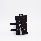 Черно-красные кожаные оковы - Crazy Handmade - купить с доставкой в Екатеринбурге
