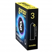 Супертонкие презервативы Ganzo Invisible - 3 шт. - Ganzo - купить с доставкой в Екатеринбурге