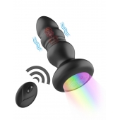 Черная анальная вибропробка с фрикционным механизмом и LED-подсветкой - 12,5 см. - Secwell в Екатеринбурге Черная анальная вибропробка с фрикционным механизмом и LED-подсветкой - 12,5 см. - Secwell