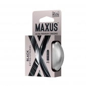 Черные утолщенные презервативы MAXUS Extra Strong с железным кейсом - 3 шт. - Maxus - купить с доставкой в Екатеринбурге
