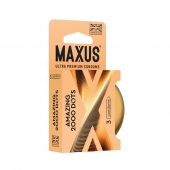 Точечные презервативы MAXUS 2000 Amazing Dots с железным кейсом - 3 шт. - Maxus - купить с доставкой в Екатеринбурге