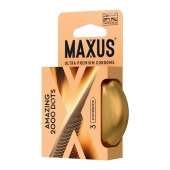 Точечные презервативы MAXUS 2000 Amazing Dots с железным кейсом - 3 шт. - Maxus - купить с доставкой в Екатеринбурге