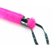 Нежная плеть с розовым мехом BDSM Light - 43 см. - БДСМ Арсенал - купить с доставкой в Екатеринбурге