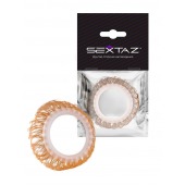 Эрекционное кольцо с бежевыми «ресничками» - Sextaz - в Екатеринбурге купить с доставкой
