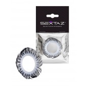 Эластичное эрекционное колечко с черными «ресничками» - Sextaz - в Екатеринбурге купить с доставкой