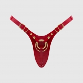 Красный пояс для фиксации насадок Strap-On-Me Leatherette Harness Fabulous - Strap-on-me - купить с доставкой в Екатеринбурге