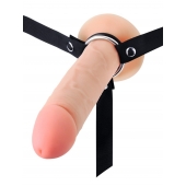 Мужской полый страпон на регулируемых ремешках - 22 см. - Sex Expert - купить с доставкой в Екатеринбурге