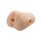 Телесный мастурбатор с вибрацией Double Pounder Vibrating Squeeze Stroker - Pipedream - в Екатеринбурге купить с доставкой