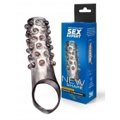 Дымчатая насадка на пенис с выпуклостями - 11 см. - Sex Expert - в Екатеринбурге купить с доставкой