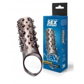 Дымчатая насадка на пенис с шипами и выпуклостями - 12,5 см. - Sex Expert - в Екатеринбурге купить с доставкой