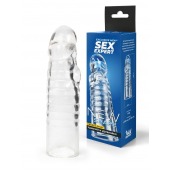 Прозрачная закрытая насадка на член - 15 см. - Sex Expert - в Екатеринбурге купить с доставкой