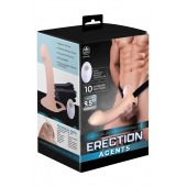 Телесный полый страпон с вибрацией Erection Agents - 24,1 см. - NMC - купить с доставкой в Екатеринбурге