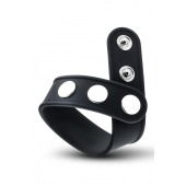 Черное эрекционное кольцо на кнопках - Blush Novelties - в Екатеринбурге купить с доставкой