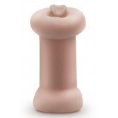 Телесный люминесцентный двусторонний мастурбатор Tasha - Blush Novelties - в Екатеринбурге купить с доставкой