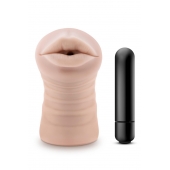 Телесный мастурбатор-ротик Nicole Vibrating Masturbator - Blush Novelties - в Екатеринбурге купить с доставкой