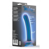 Синяя насадка с гладкой поверхностью Surrender 5.75 Inch Intermediate Pegging Dildo - 14,6 см. - Blush Novelties - купить с доставкой в Екатеринбурге