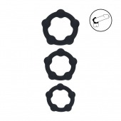 Набор из 3 эрекционных колец Beaded Silicone Cockring Set - Shots Media BV - в Екатеринбурге купить с доставкой