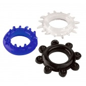 Набор из 3 эрекционных колец разного цвета и рельефа - Boys of Toys - в Екатеринбурге купить с доставкой