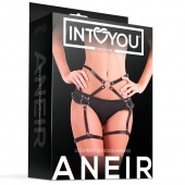 Черные стрепы на бёдра Aneir - Intoyou - купить с доставкой в Екатеринбурге