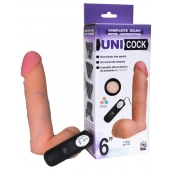 Фаллическая насадка Харнесс UNICOCK 6  с вибрацией - 18 см. - LOVETOY (А-Полимер) - купить с доставкой в Екатеринбурге