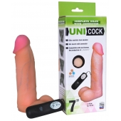 Фаллическая насадка Харнесс UNICOCK 7  с вибрацией - 19 см. - LOVETOY (А-Полимер) - купить с доставкой в Екатеринбурге
