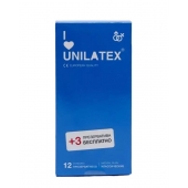 Классические презервативы Unilatex Natural Plain - 12 шт. + 3 шт. в подарок - Unilatex - купить с доставкой в Екатеринбурге