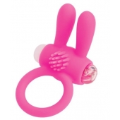 Розовое эрекционное виброкольцо A-toys с ушками - A-toys - в Екатеринбурге купить с доставкой