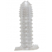 Гелевая прозрачная насадка c шипами - 12 см. - Toyfa Basic - в Екатеринбурге купить с доставкой