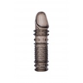 Дымчатая закрытая насадка ToyFa XLover с чешуйками и пупырышками - 13,5 см. - ToyFa - в Екатеринбурге купить с доставкой