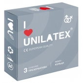 Презервативы с рёбрами Unilatex Ribbed - 3 шт. - Unilatex - купить с доставкой в Екатеринбурге