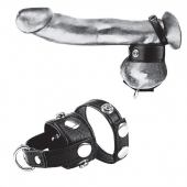 Утяжка для мошонки и пениса Cock Ring With 1  Ball Stretcher And Optional Weight Ring - BlueLine - купить с доставкой в Екатеринбурге