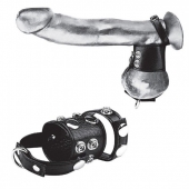 Утяжка на пенис и мошонку Cock Ring With 1.5  Ball Stretcher And Optional Weight Ring - BlueLine - купить с доставкой в Екатеринбурге