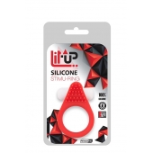 Красное эрекционное кольцо LIT-UP SILICONE STIMU RING 1 RED - Dream Toys - в Екатеринбурге купить с доставкой