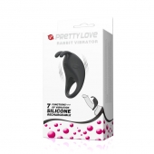 Чёрное эрекционное кольцо с вибрацией Rabbit Vibrator - Baile - в Екатеринбурге купить с доставкой