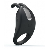 Чёрное эрекционное кольцо с вибрацией Rabbit Vibrator - Baile - в Екатеринбурге купить с доставкой