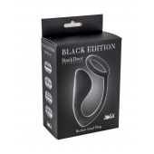 Чёрное эрекционное кольцо с анальной пробкой Button Anal Plug - Lola Games - в Екатеринбурге купить с доставкой