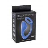 Синее эрекционное кольцо с анальной пробкой Button Anal Plug - Lola Games - в Екатеринбурге купить с доставкой