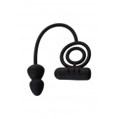 Чёрное эрекционное кольцо с вибропулькой и анальным хвостом - Erotist Adult Toys - в Екатеринбурге купить с доставкой