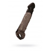 Чёрная насадка на пенис Tс подхватом - 19,5 см. - ToyFa - в Екатеринбурге купить с доставкой