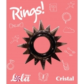 Чёрное эрекционное кольцо Rings Cristal - Lola Games - в Екатеринбурге купить с доставкой