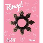 Чёрное эрекционное кольцо Rings Gear - Lola Games - в Екатеринбурге купить с доставкой