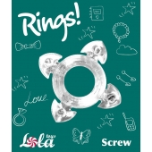 Прозрачное эрекционное кольцо Rings Screw - Lola Games - в Екатеринбурге купить с доставкой