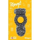 Чёрное эрекционное кольцо Rings Ringer - Lola Games - в Екатеринбурге купить с доставкой