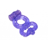 Фиолетовое эрекционное кольцо Rings Treadle с подхватом - Lola Games - в Екатеринбурге купить с доставкой