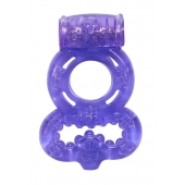Фиолетовое эрекционное кольцо Rings Treadle с подхватом - Lola Games - в Екатеринбурге купить с доставкой
