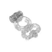 Прозрачное эрекционное кольцо Rings Treadle с подхватом - Lola Games - в Екатеринбурге купить с доставкой
