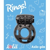 Черное эрекционное кольцо с вибрацией Rings Axle-pin - Lola Games - в Екатеринбурге купить с доставкой