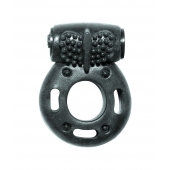 Черное эрекционное кольцо с вибрацией Rings Axle-pin - Lola Games - в Екатеринбурге купить с доставкой